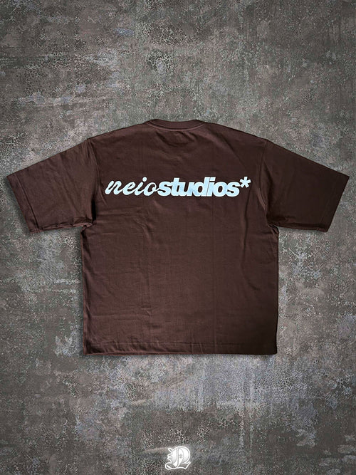 T-Shirt Neio Big Logo - Brown - Espalda